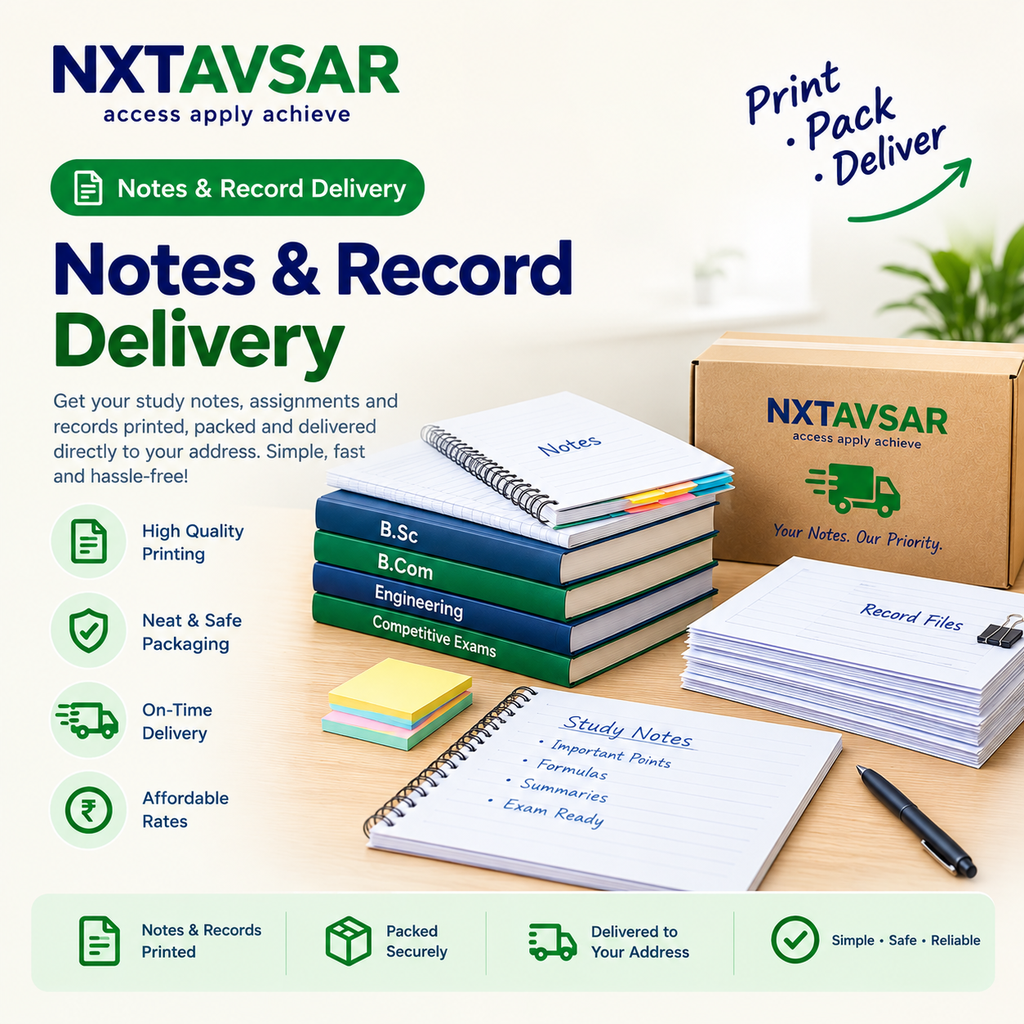 Notes & Record Delivery (Standard Ruled (Extra Price: +₹0), Standard (3-4 hours))